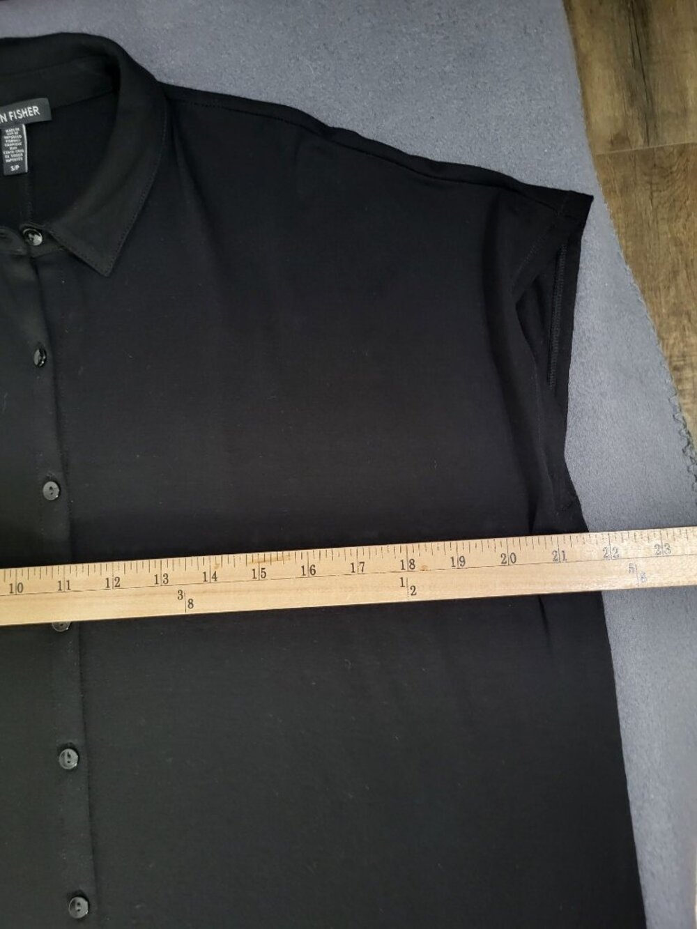 Eileen Fisher Women's S Shirt Dress Tunic Collar Button Up Lagenlook Minimalist - Picture 6 of 9